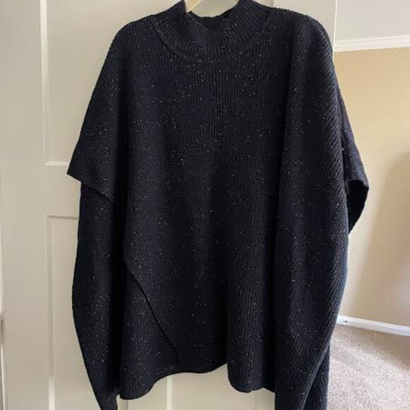 J. Jill Navy Knit Poncho/Vest XL-3X - Picture 1 of 5
